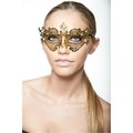 Supriseitsme Gold with Clear Rhinestones Bendable Laser Cut Venetian Masquerade Mask One Size SU761216